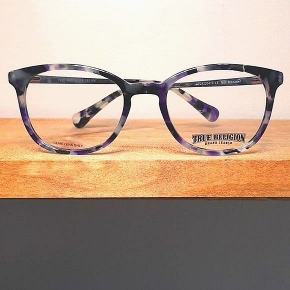 NEW prescription-ready Eyeglass Frame, purple glasses lightweight  50-19-140